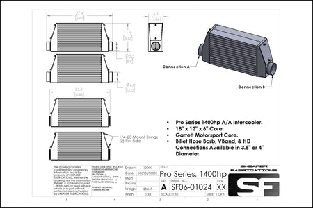 Pro/Series, 1400hp - HP Race Brands - Shearer Fabrications, Inc. - Intercooler