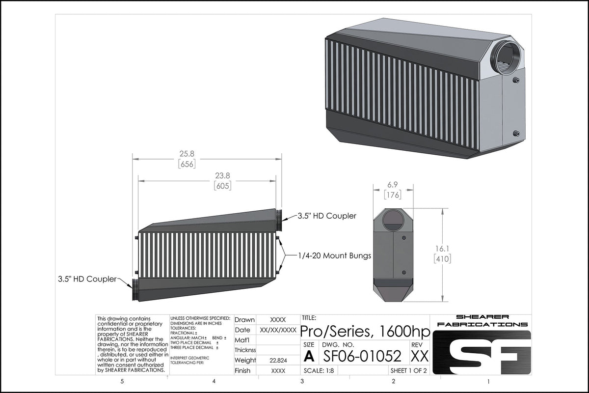 Pro/Series, 1600hp - HP Race Brands - Shearer Fabrications, Inc. - Intercooler