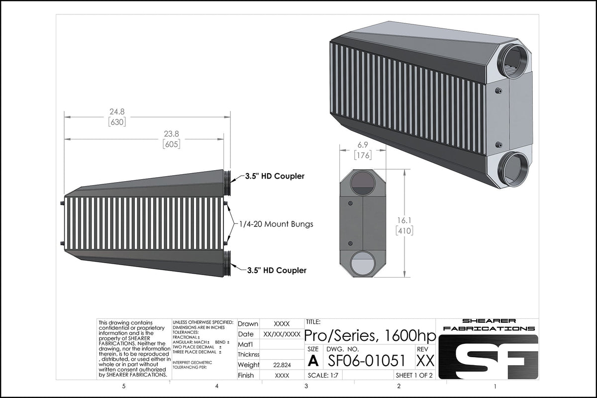 Pro/Series, 1600hp - HP Race Brands - Shearer Fabrications, Inc. - Intercooler