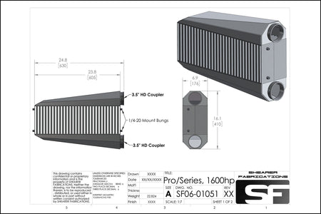 Pro/Series, 1600hp - HP Race Brands - Shearer Fabrications, Inc. - Intercooler