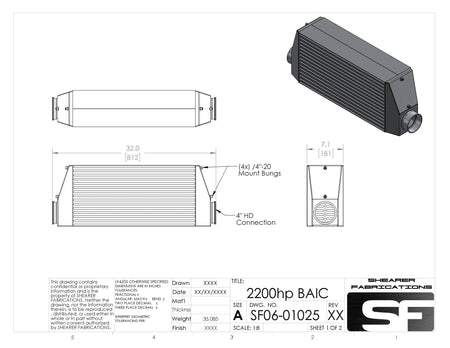 Pro/Series, 2200hp, BAIC - HP Race Brands - Shearer Fabrications, Inc. - Intercooler
