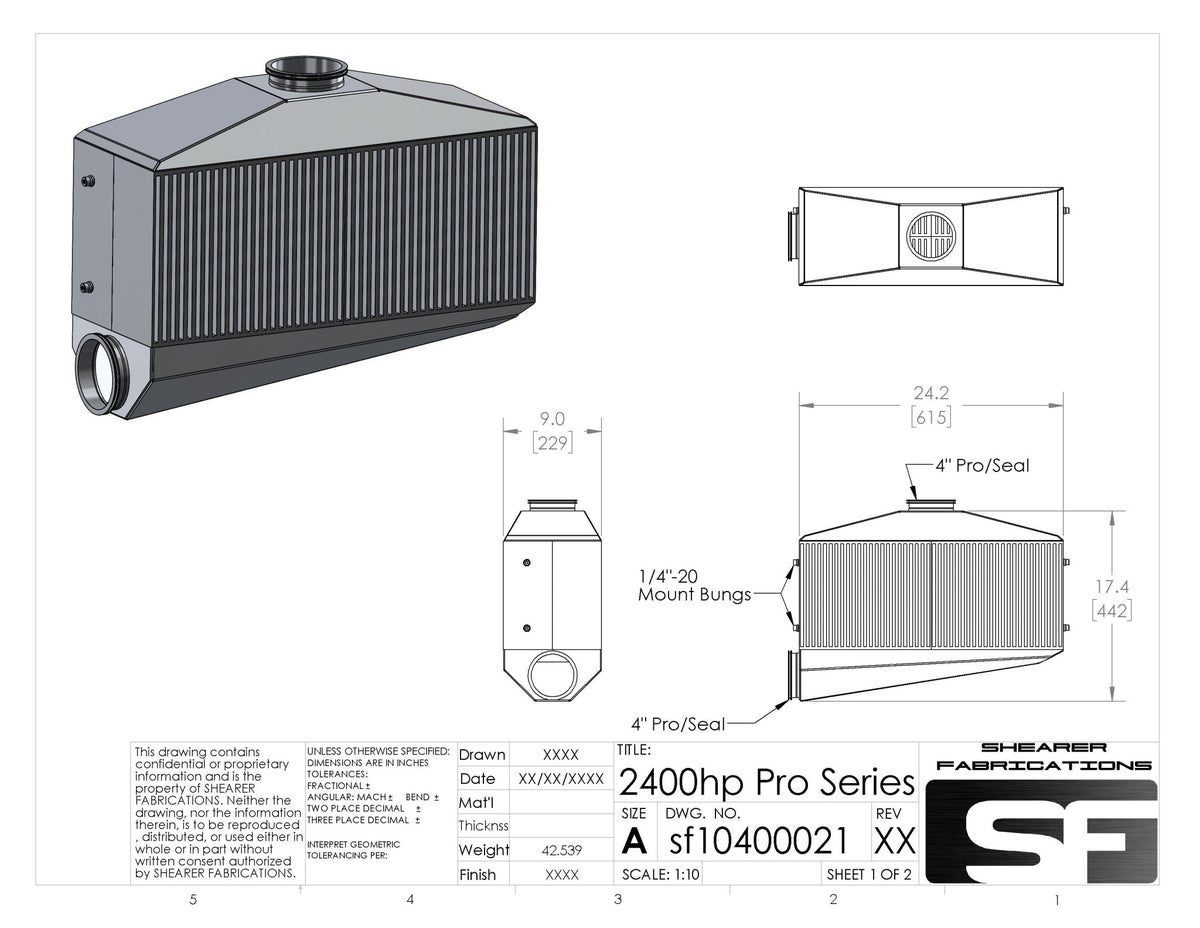 Pro/Series, 2400hp - HP Race Brands - Shearer Fabrications, Inc. - Intercooler