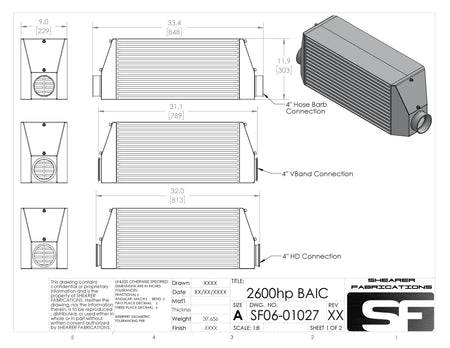 Pro/Series, 2600hp, BAIC - HP Race Brands - Shearer Fabrications, Inc. - Intercooler