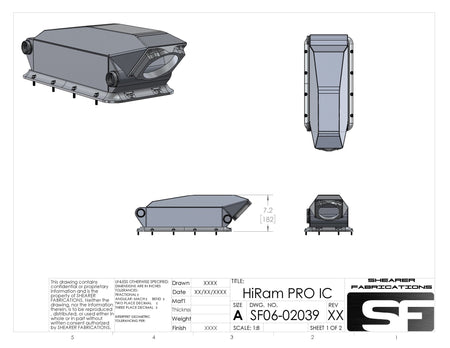 Pro/Series Hi-Ram Intercooler, 2300hp - HP Race Brands - Shearer Fabrications, Inc. - Intercooler