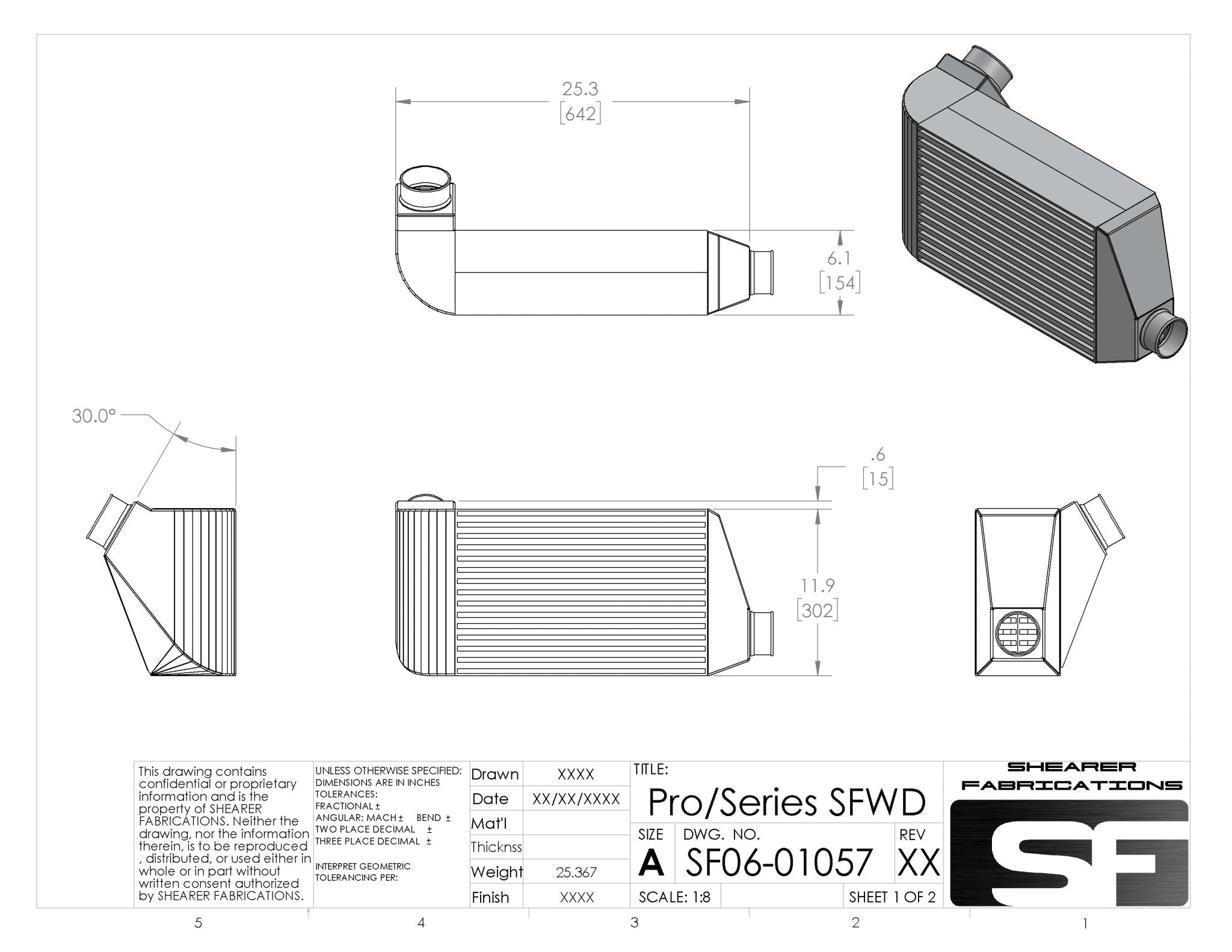 Pro/Series SFWD, 1400hp - HP Race Brands - Shearer Fabrications, Inc. - Intercooler