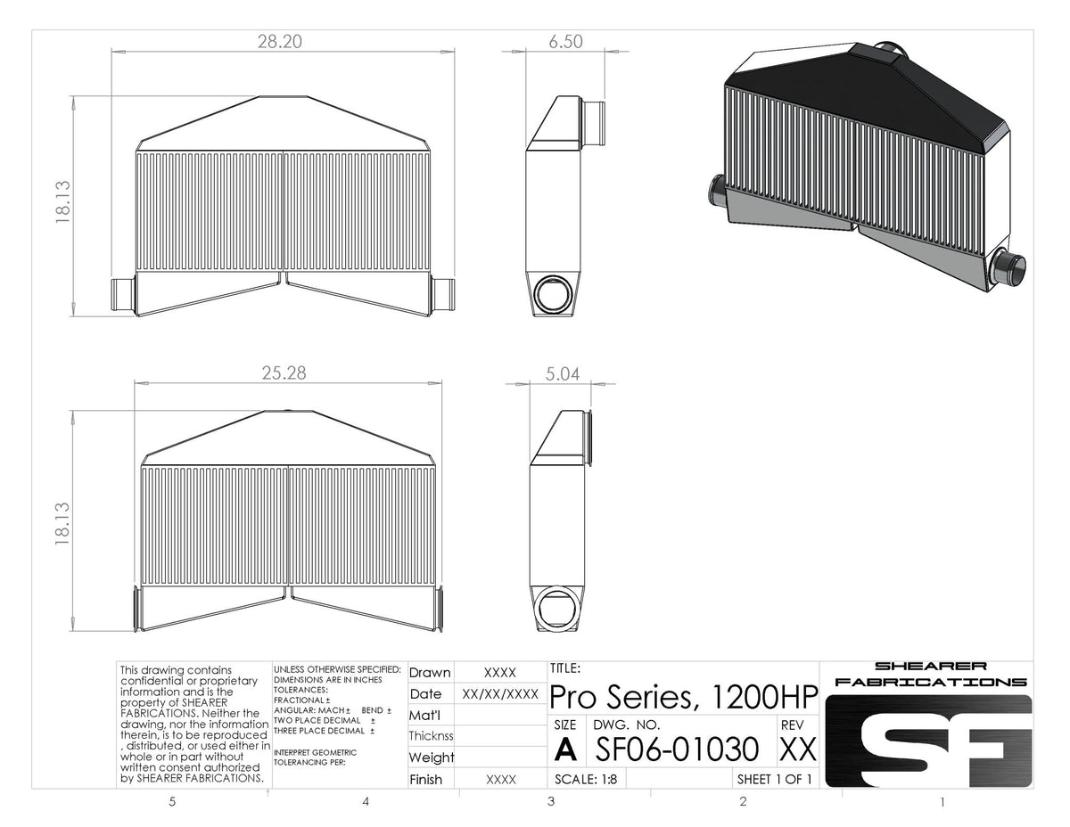 Pro/Series, TT, 1200hp Back Door Outlet - HP Race Brands - Shearer Fabrications, Inc. - Intercooler