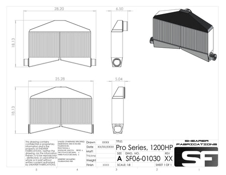 Pro/Series, TT, 1200hp Back Door Outlet - HP Race Brands - Shearer Fabrications, Inc. - Intercooler