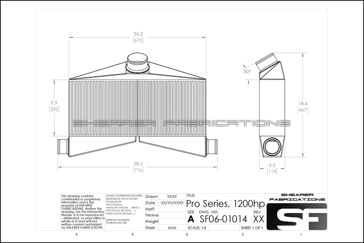 Pro/Series, TT, 1200hp - HP Race Brands - Shearer Fabrications, Inc. - Intercooler