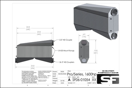 Pro/Series, TT, 1600hp - HP Race Brands - Shearer Fabrications, Inc. - Intercooler
