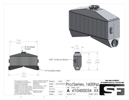 Pro/Series, TT, 1600hp - HP Race Brands - Shearer Fabrications, Inc. - Intercooler