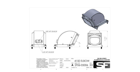 Shearer Fab 4150 Elbow - HP Race Brands - Shearer Fabrications, Inc. - Intake Elbow