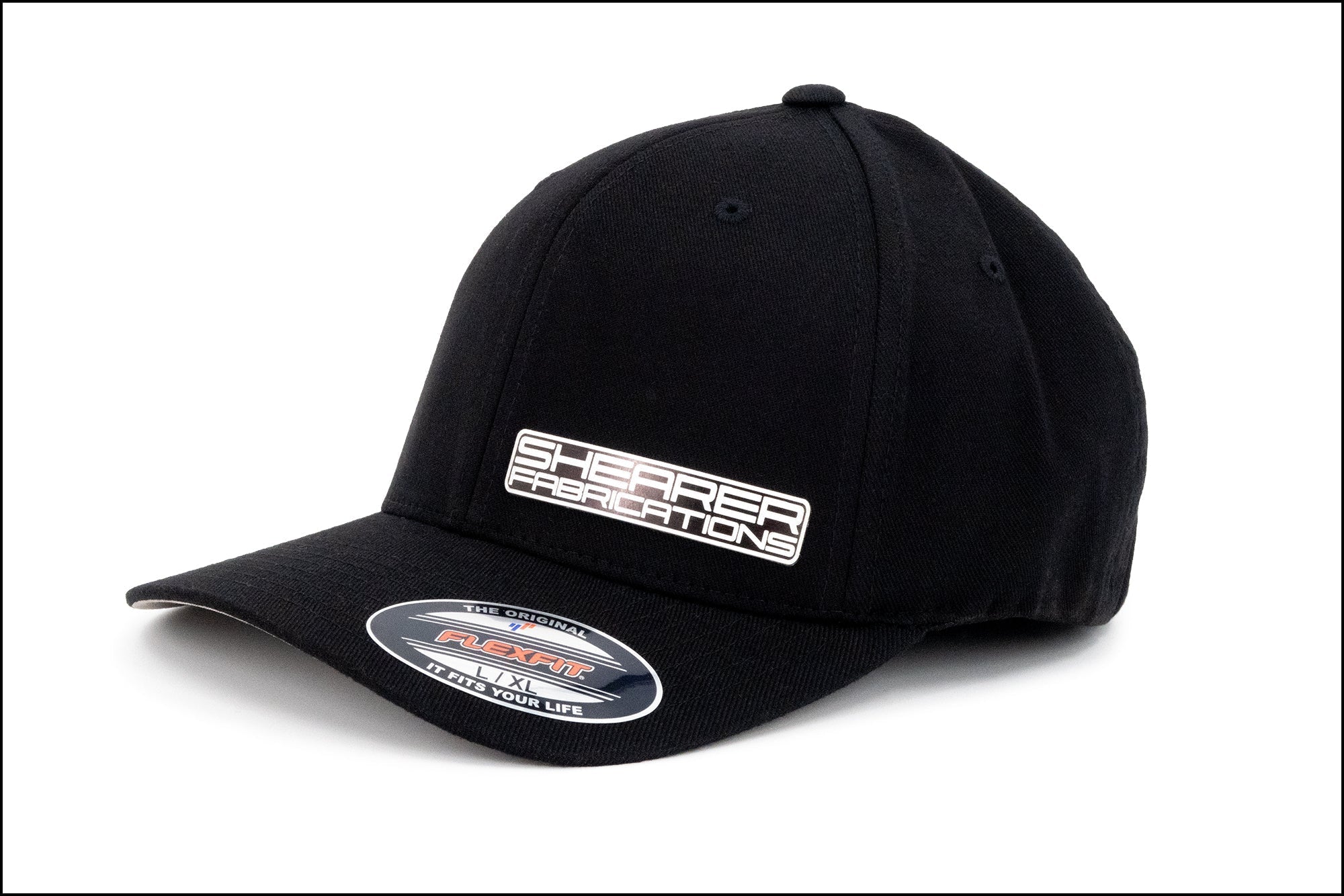 Shearer Fab B&W Patch, Black Flex Fit - HP Race Brands - Shearer Fabrications, Inc. - Apparel