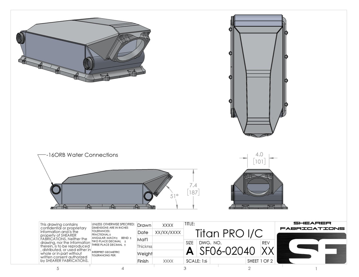 TSP Titan Pro/Series IC, 2500hp - HP Race Brands - Shearer Fabrications, Inc. - Intercooler