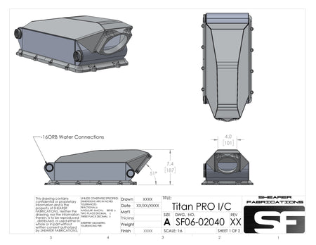 TSP Titan Pro/Series IC, 2500hp - HP Race Brands - Shearer Fabrications, Inc. - Intercooler
