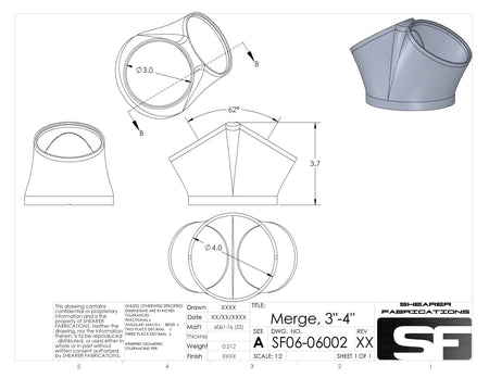 Y Merge, Aluminum - HP Race Brands - Shearer Fabrications, Inc. - Merge