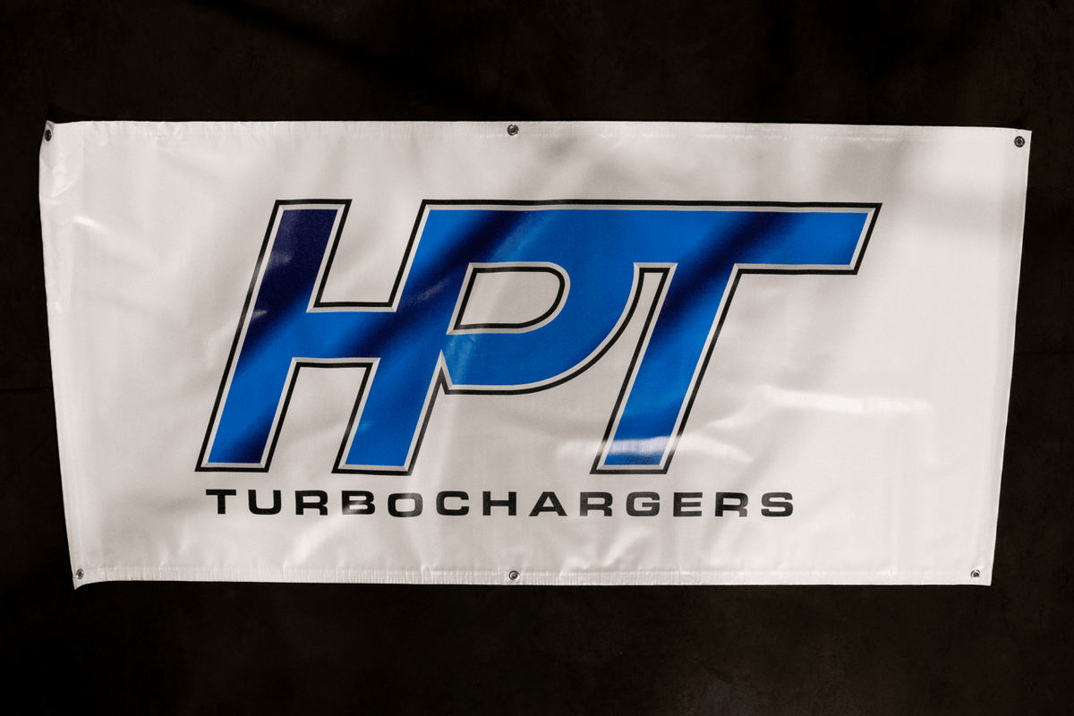 HPT Shop Banner - 3' X 6' - HP Race Brands - HPT Turbo - Apparel & Merchandise